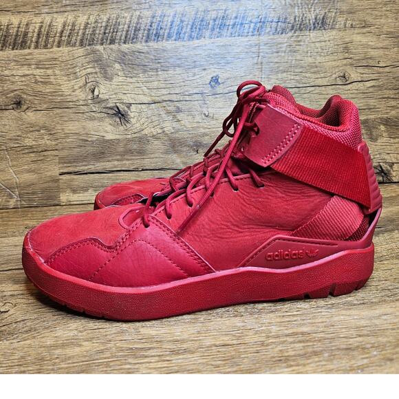 adidas Crestwood Mid-top Triple Red Sneaker sz 5.5 youth - Picture 3 of 10